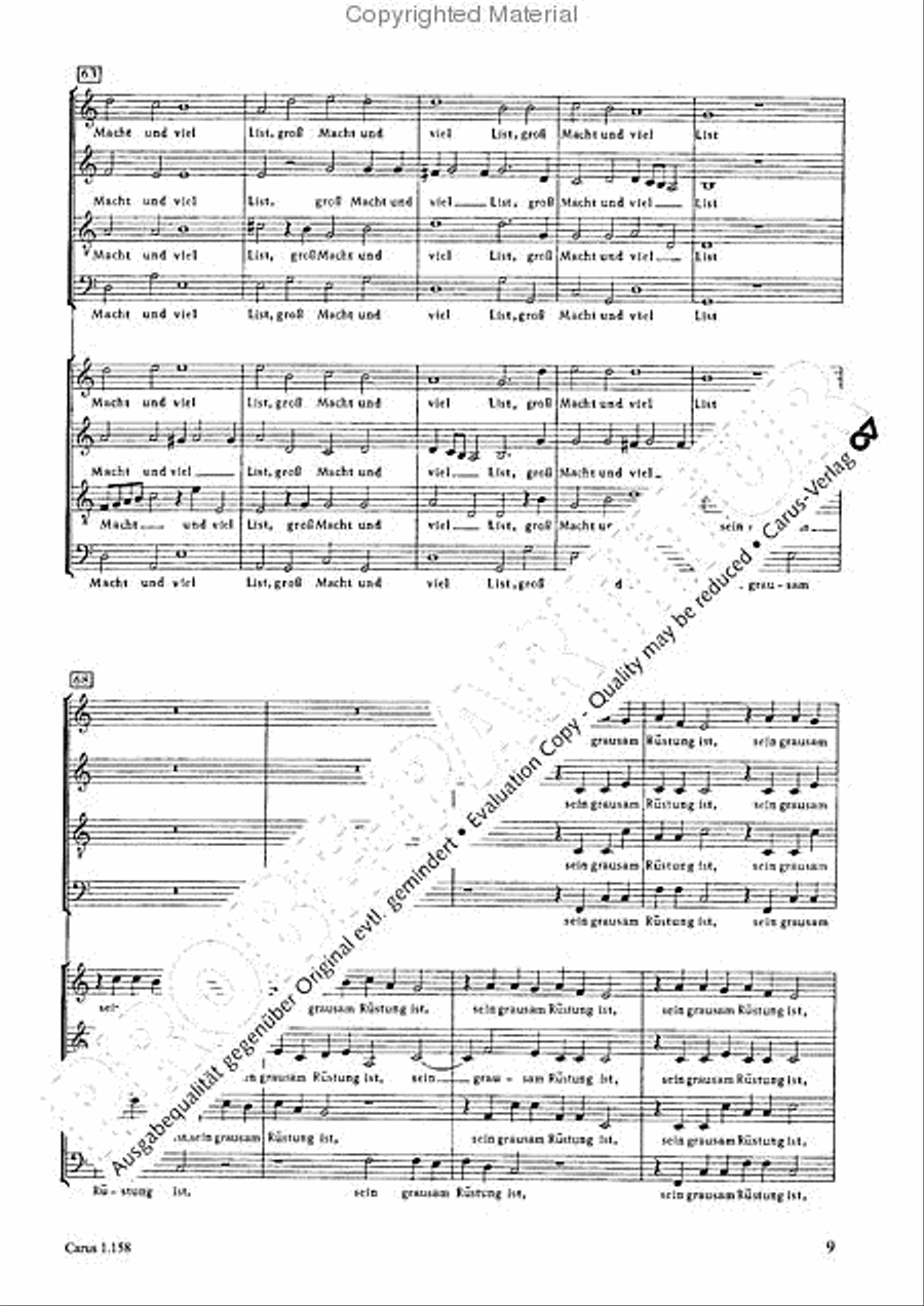 A mighty fortress is our God (Ein feste Burg ist unser Gott) 4-Part scores gallery preview page 10