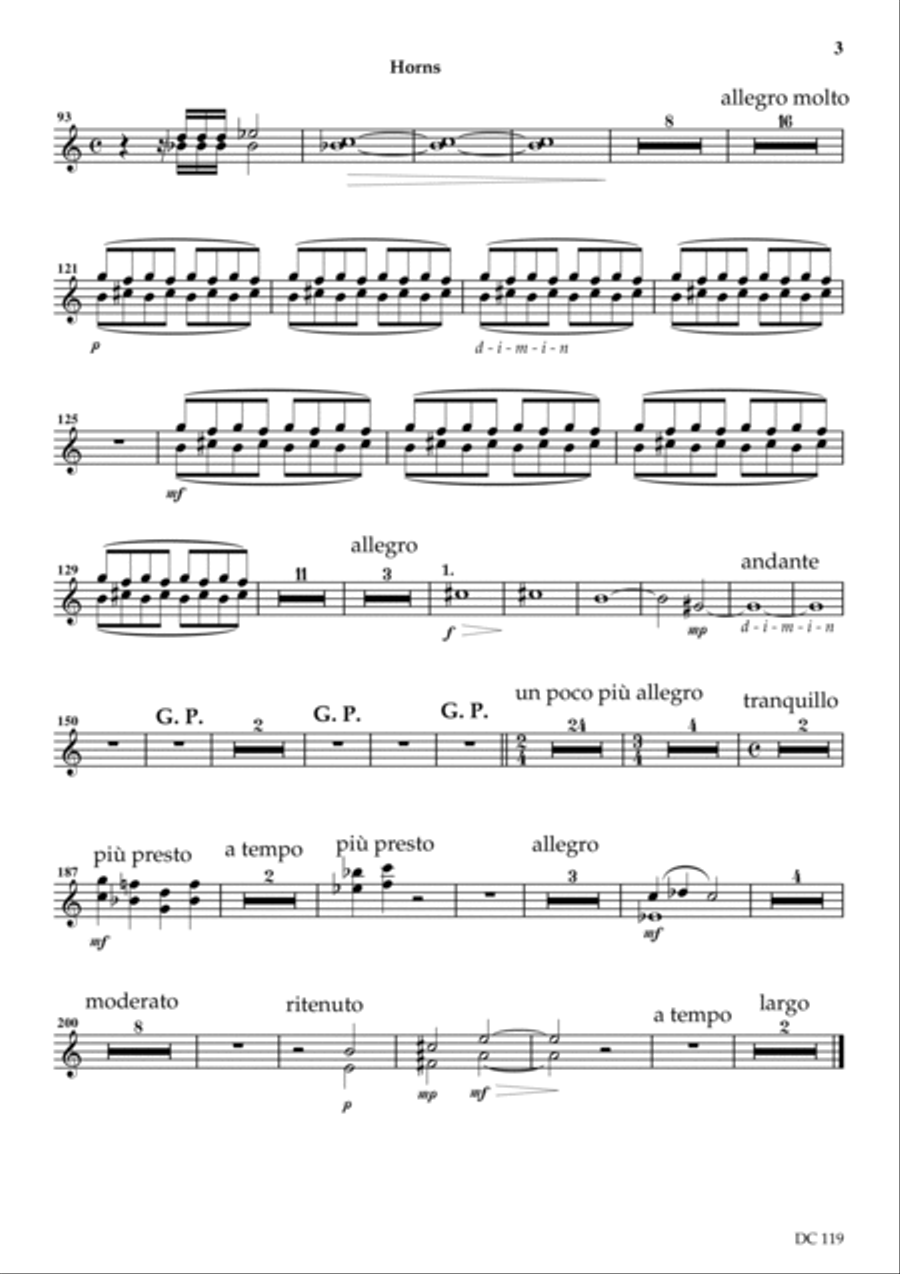 The Children of Prague - brass and percussion parts Small Ensemble scores gallery preview page 2
