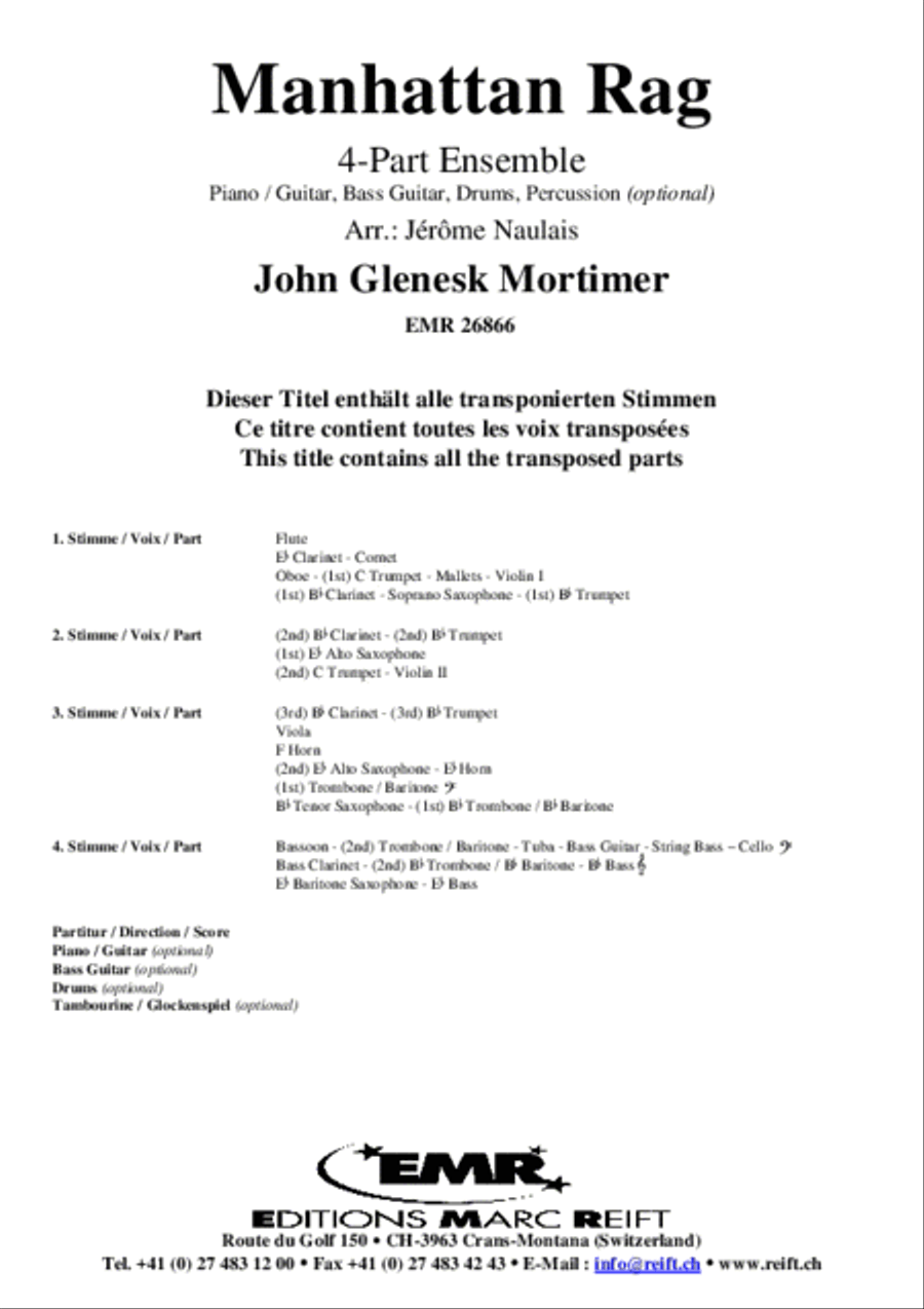 Manhattan Rag Concert Band scores gallery preview page 2