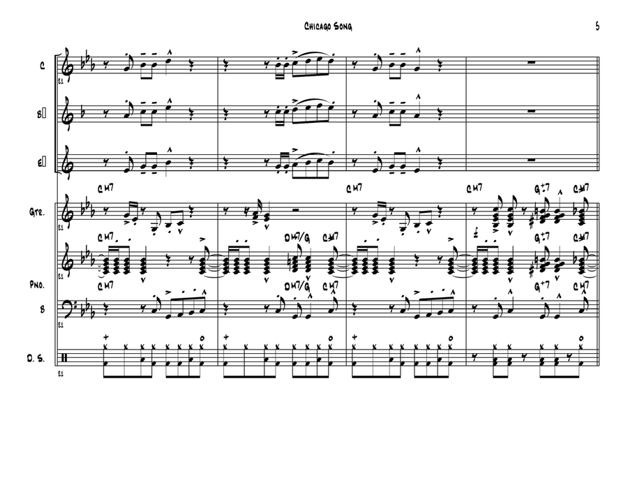 Chicago Song Jazz Ensemble scores gallery preview page 6