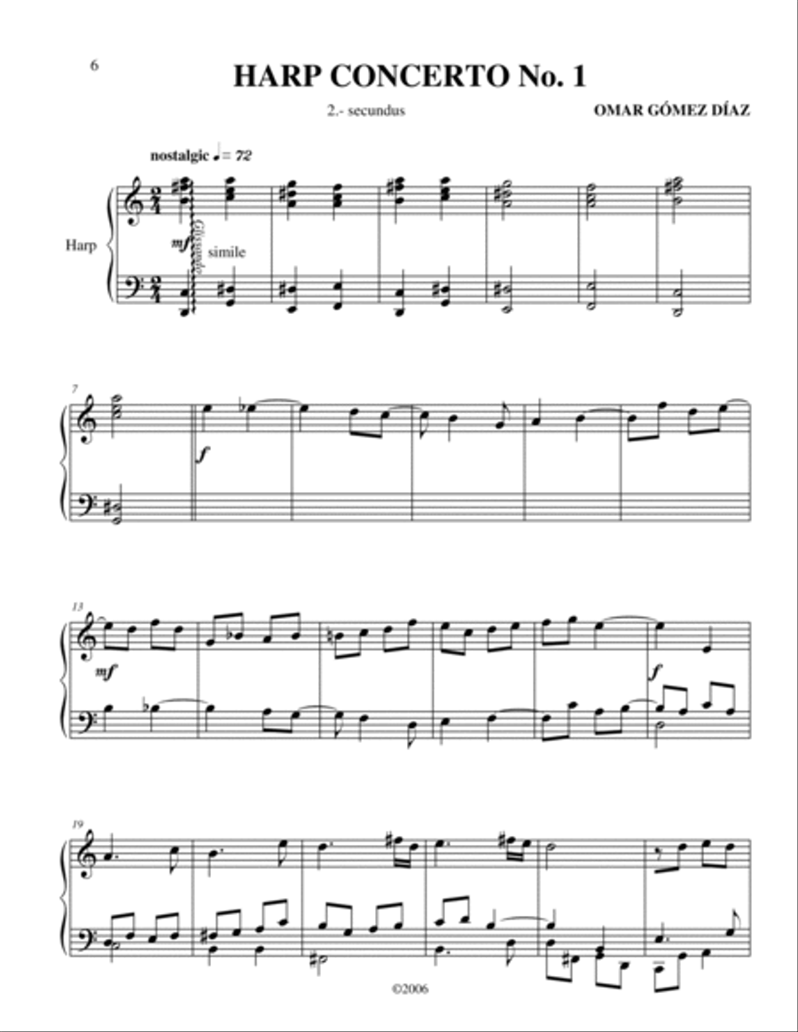 Harp concerto Harp scores gallery preview page 6