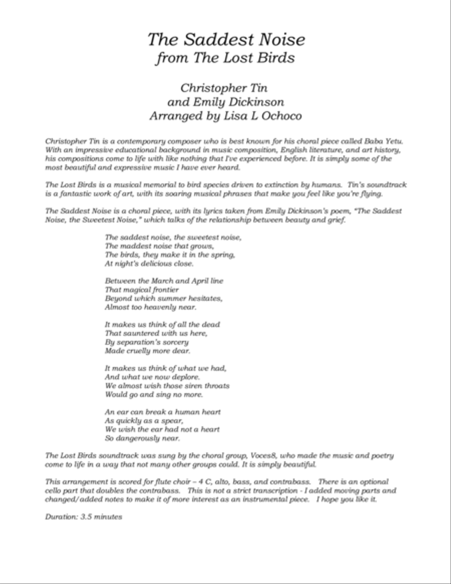The Saddest Noise Woodwind Ensemble scores gallery preview page 4