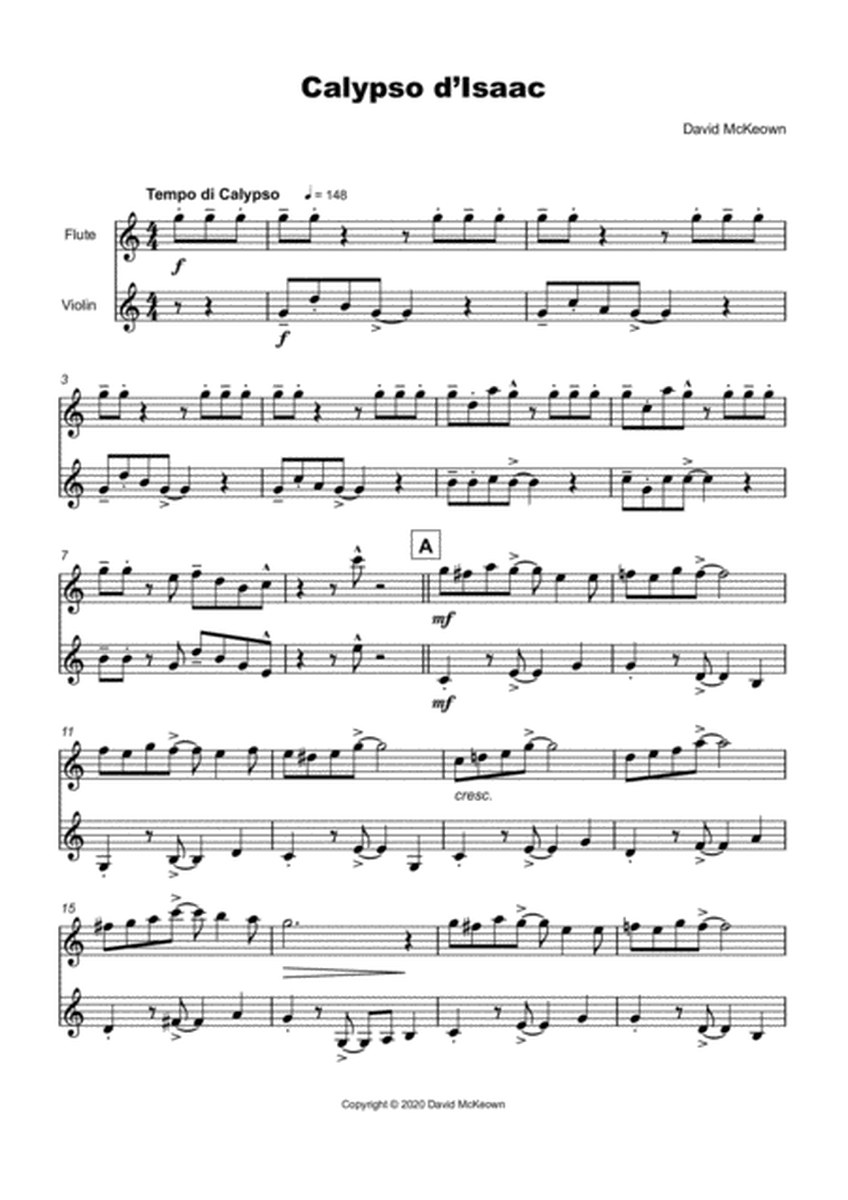 Calypso d'Isaac, for Flute and Violin Duet