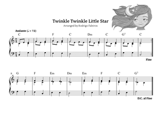 Book cover for Twinkle Twinkle Little Star (for beginners to intermediate)