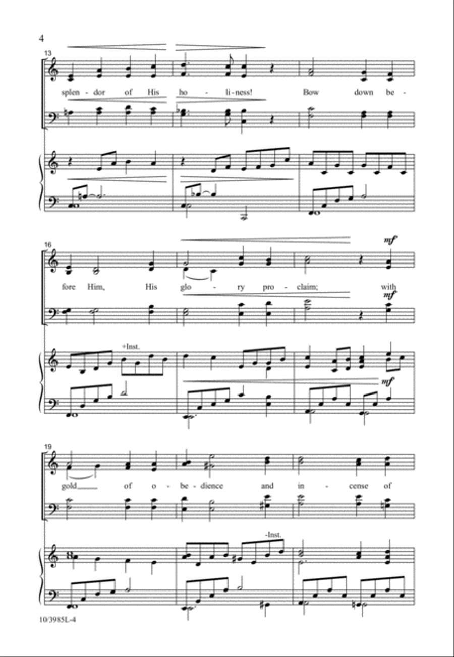 The Splendor of His Holiness 4-Part scores gallery preview page 4