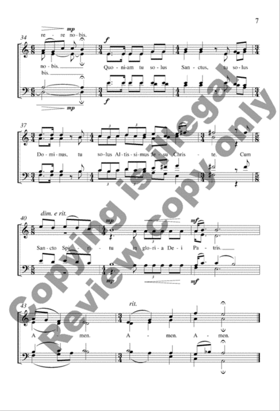 Missa Brevis Missa Brevis 4-Part scores gallery preview page 7