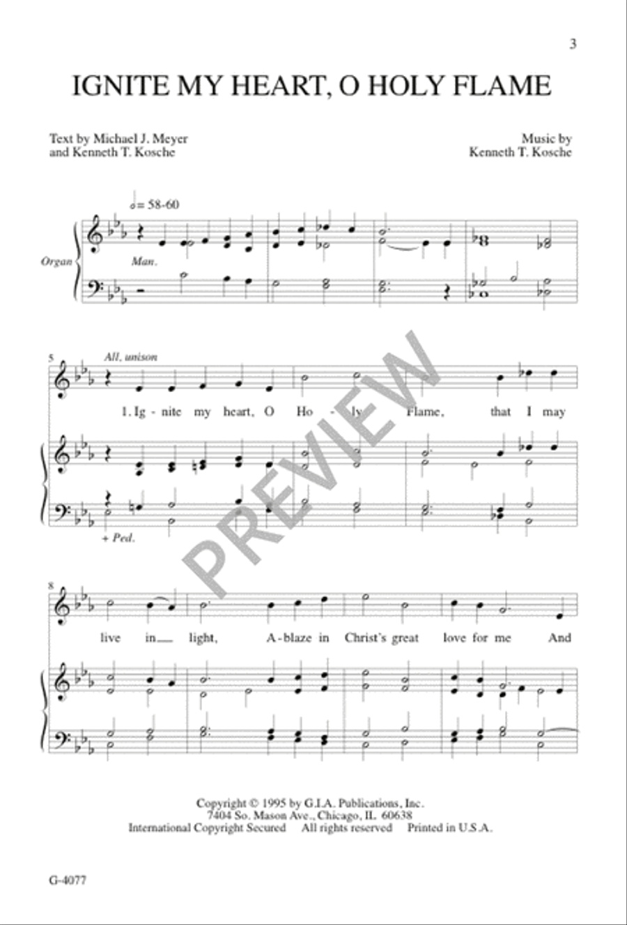 Ignite My Heart, O Holy Flame 4-Part scores gallery preview page 3