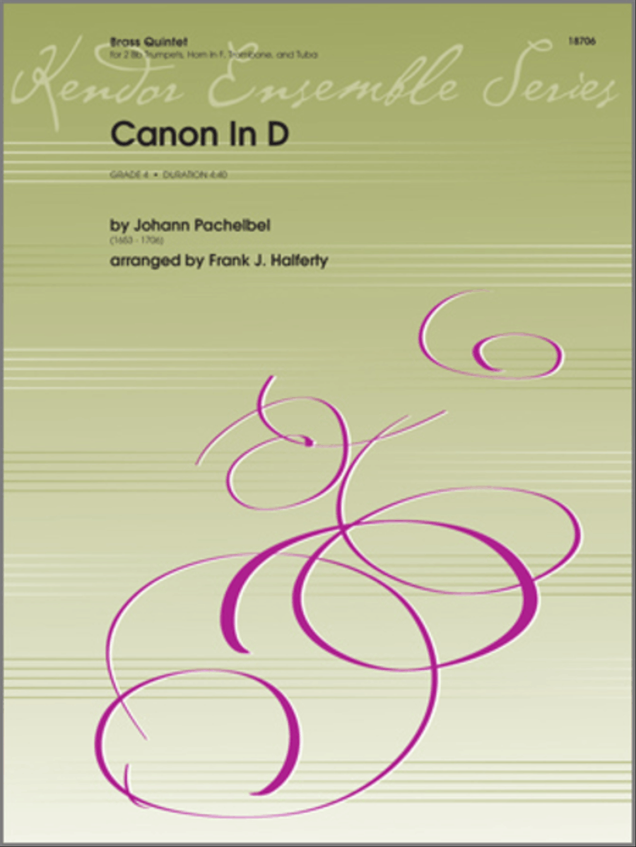 Canon In D Brass Quintet scores gallery preview page 1