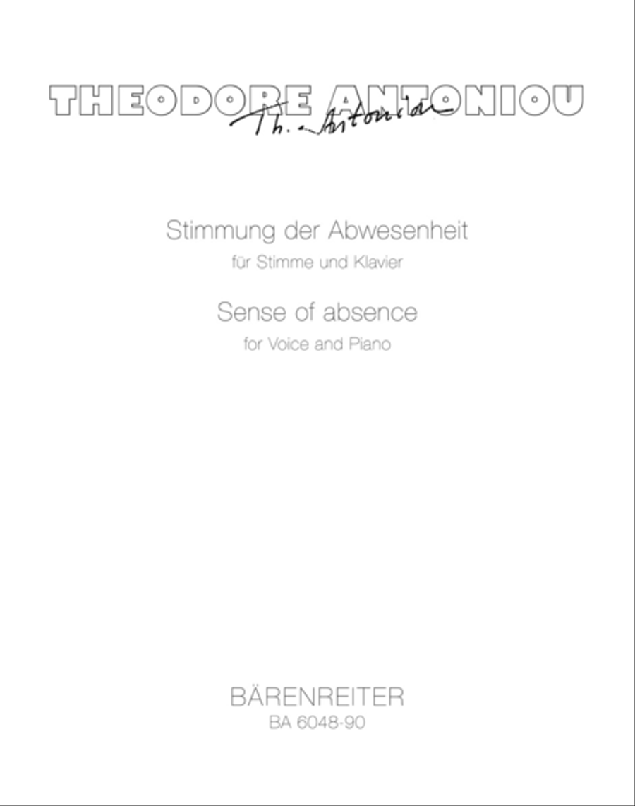 Klima tis apussias - Stimmung der Abwesenheit Medium Voice scores gallery preview page 1