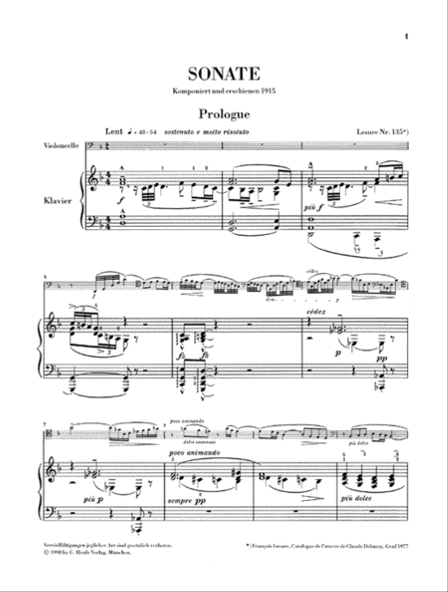 Sonata for Violoncello and Piano D Minor Piano Accompaniment scores gallery preview page 2
