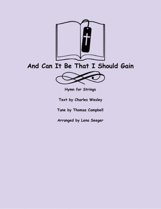 Book cover for And Can it Be (two violins and cello)
