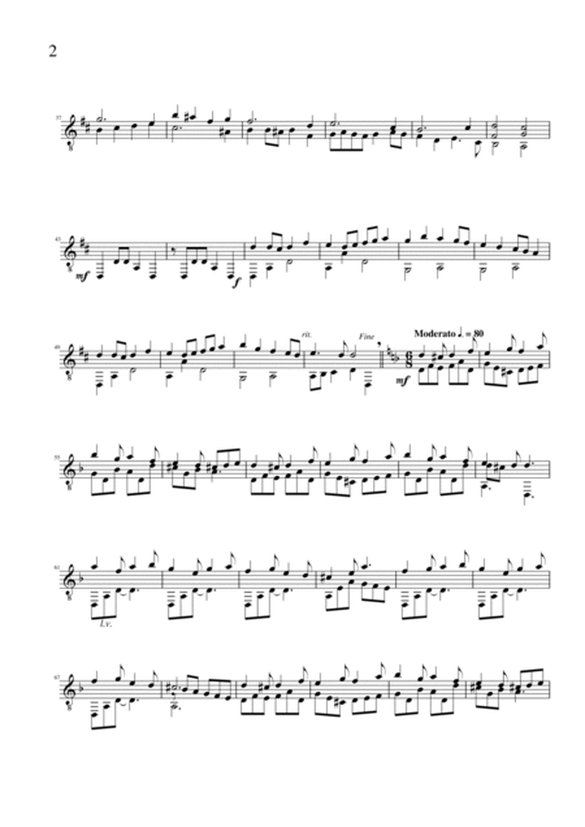 Country dance variations for guitar solo image number null