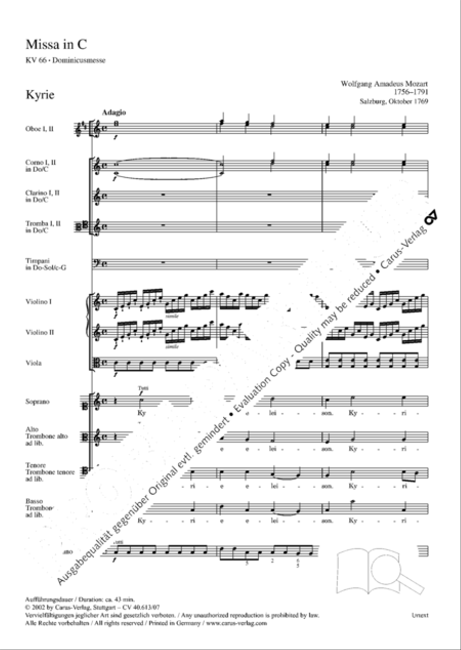 Mass in C (Missa in C) Mass in C (Missa in C) 4-Part scores gallery preview page 8