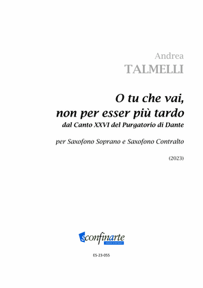 Andrea Talmelli: O tu che vai, non per esser più tardo (ES-23-055)