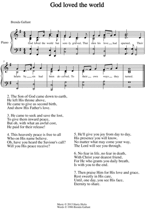 Good loved the world. A brand new hymn!