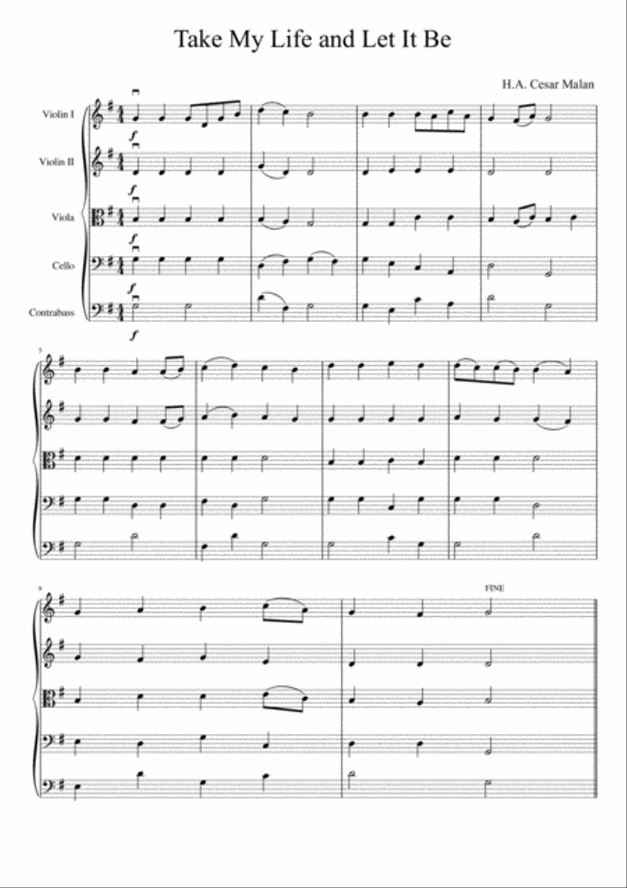 Take My Life and Let It Be String Orchestra scores gallery preview page 2