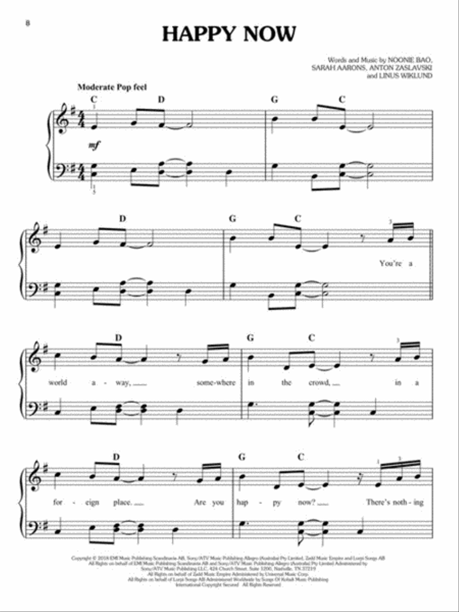 <br>Sheet music extract