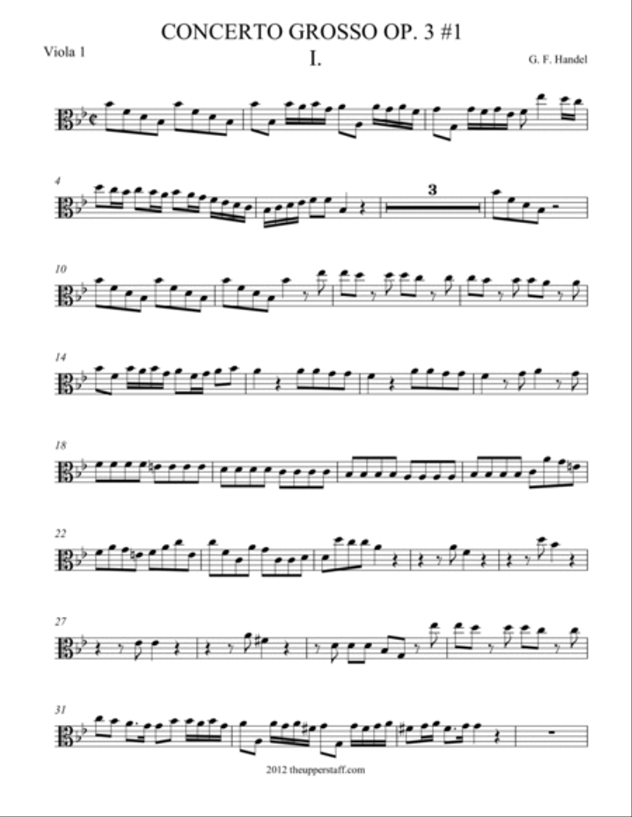Concerto Grosso Op. 3 #1 Movement 1 String Orchestra scores gallery preview page 5