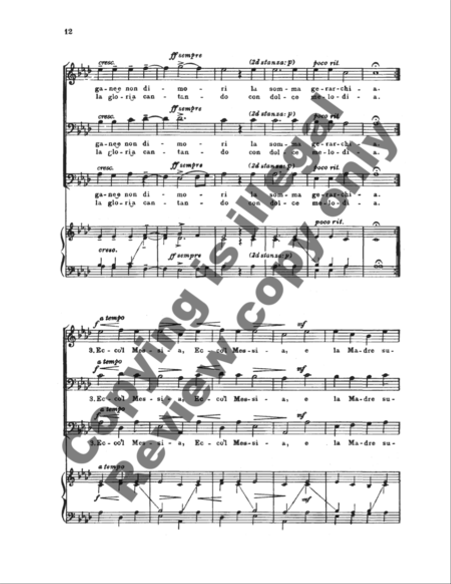 Laude of the Fifteenth Century: 1. Dimmi dolce Maria: 2. O Maria: 3. Ecco'l Messia TTBB scores gallery preview page 15