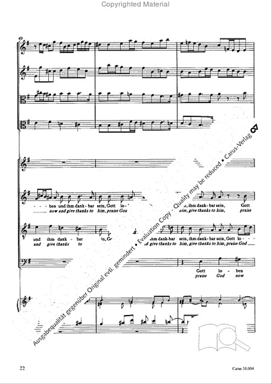 Christ lay in death's cold prison (Christ lag in Todesbanden) 4-Part scores gallery preview page 20