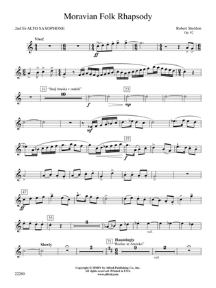 Moravian Folk Rhapsody: 2nd E-flat Alto Saxophone