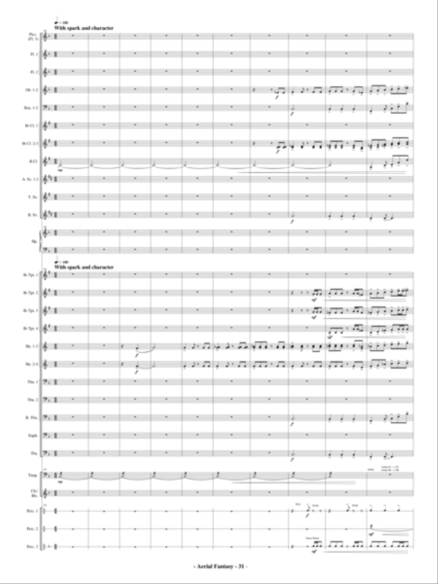 Aerial Fantasy Concert Band scores gallery preview page 32