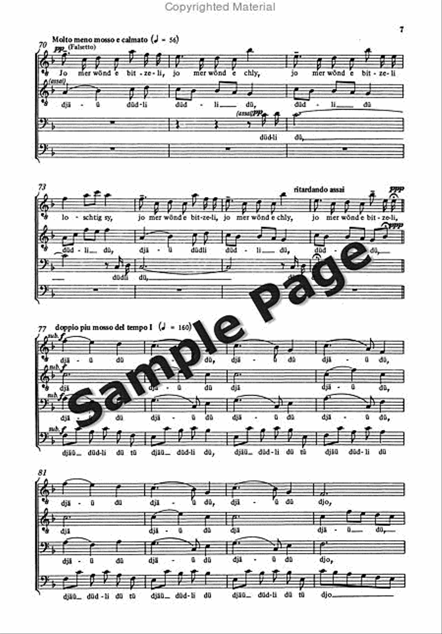 Jodler Ttbb TTBB scores gallery preview page 8