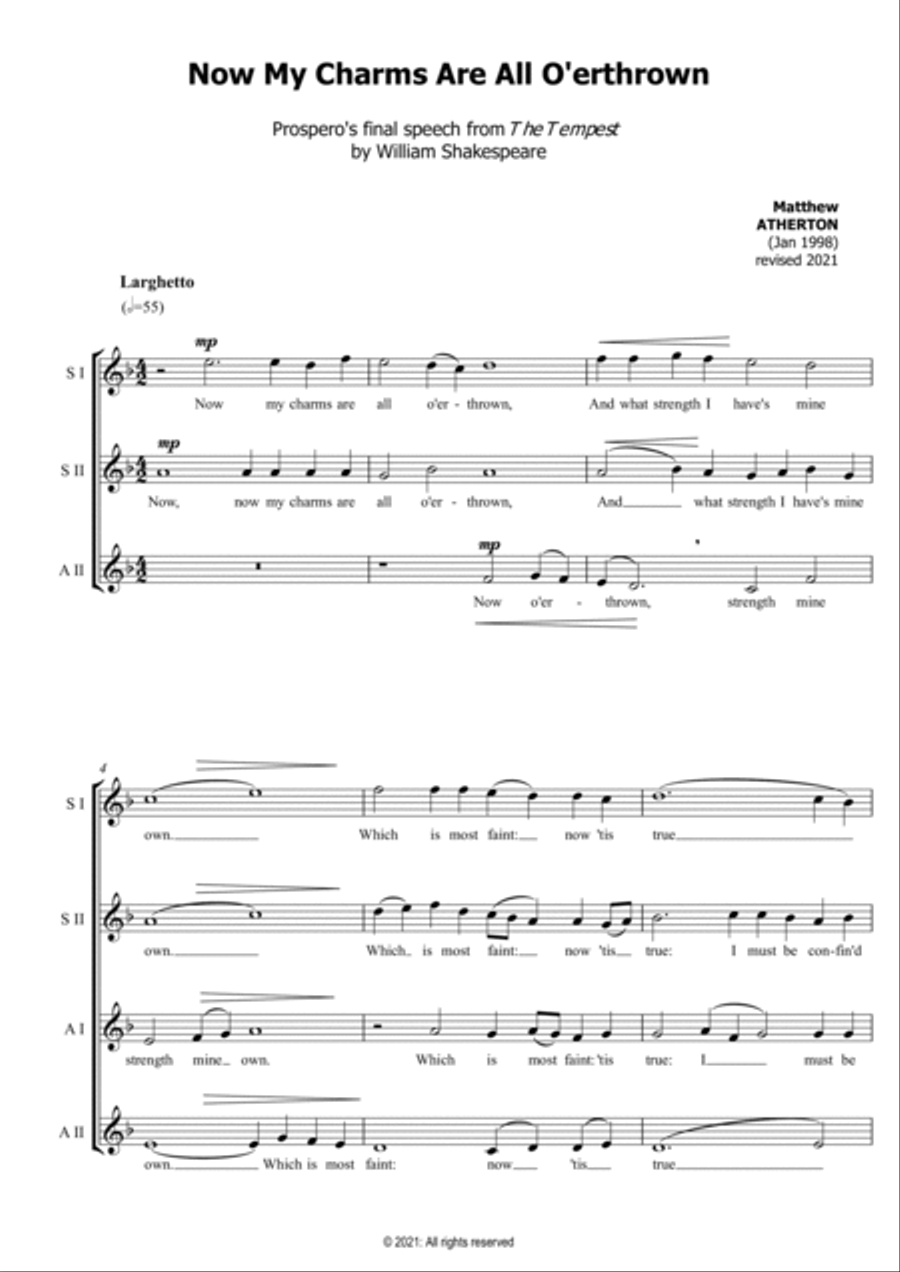 Now My Charms Are All O'erthrown Divisi scores gallery preview page 3