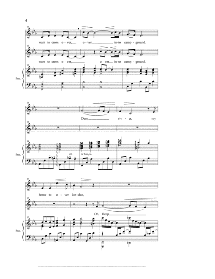Deep River 4-Part scores gallery preview page 3