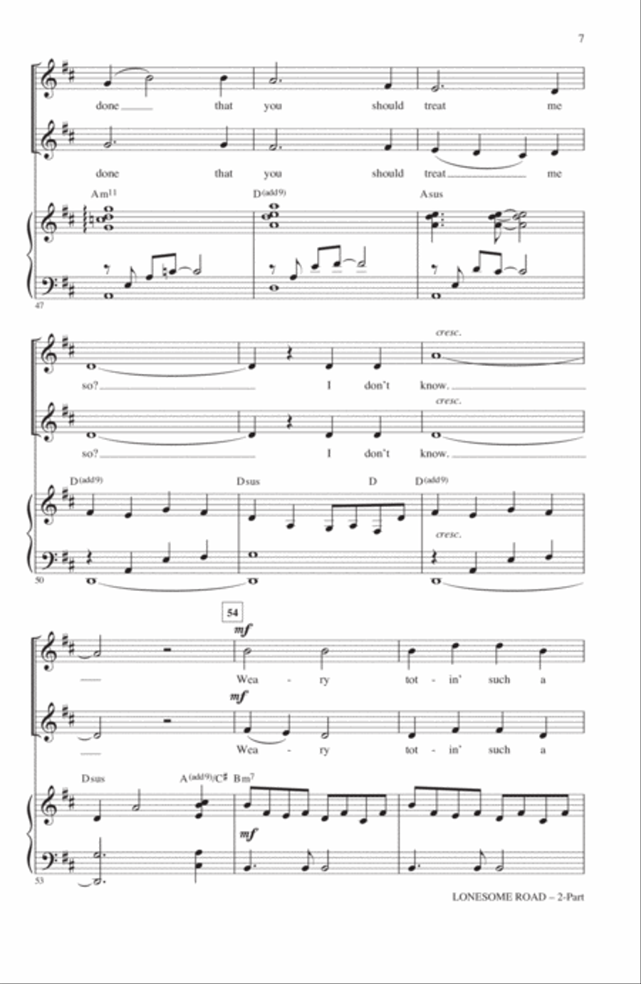 Lonesome Road 2-Part scores gallery preview page 6