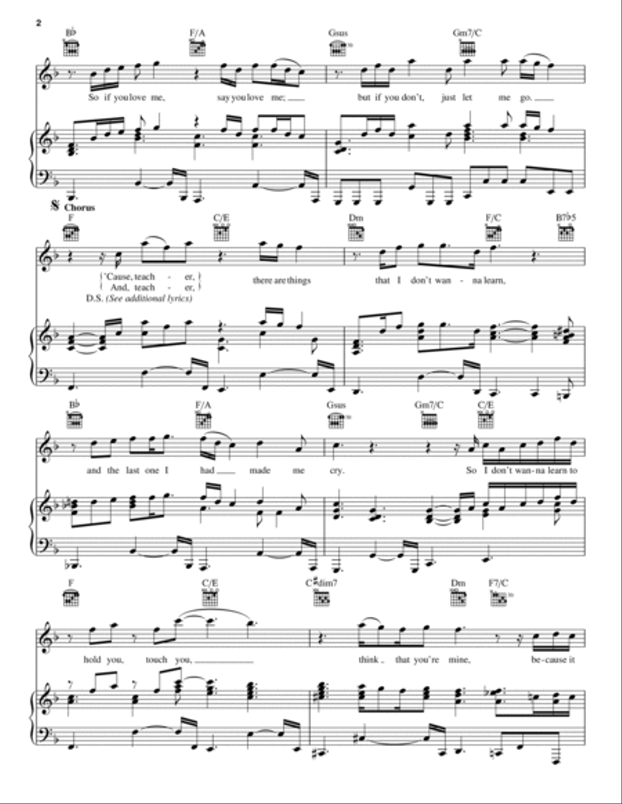 One More Try Piano, Vocal, Guitar scores gallery preview page 2