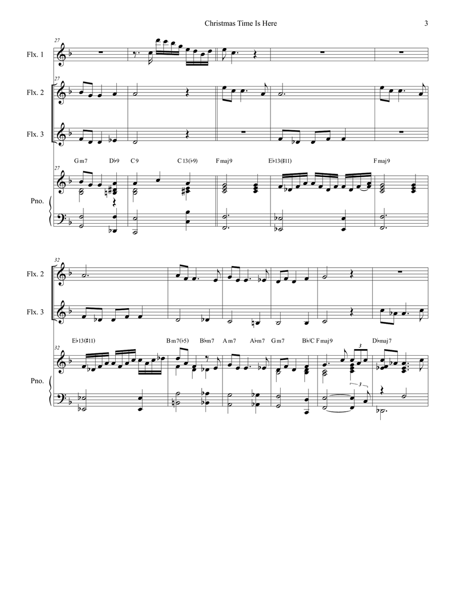 Christmas Time Is Here Small Ensemble scores gallery preview page 3