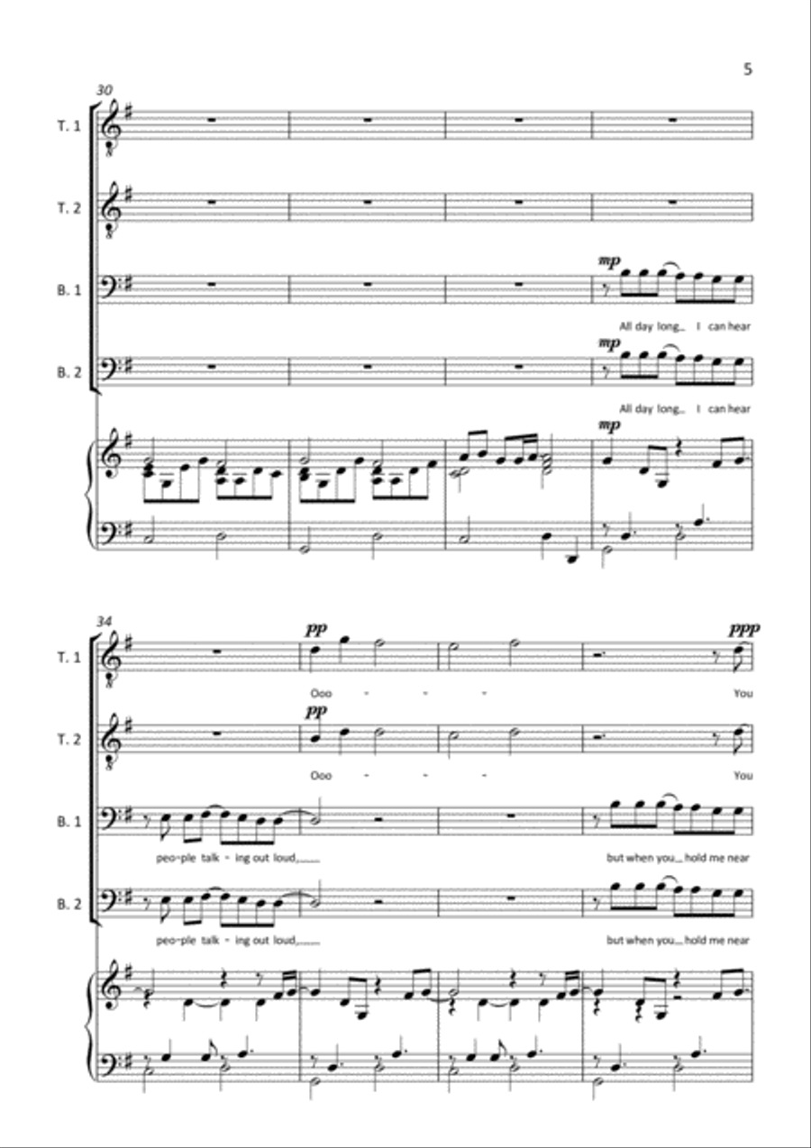 When You Say Nothing At All TTBB scores gallery preview page 5