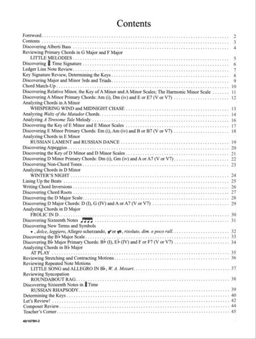 Piano Discoveries Theory Book 3 Piano Method scores gallery preview page 3