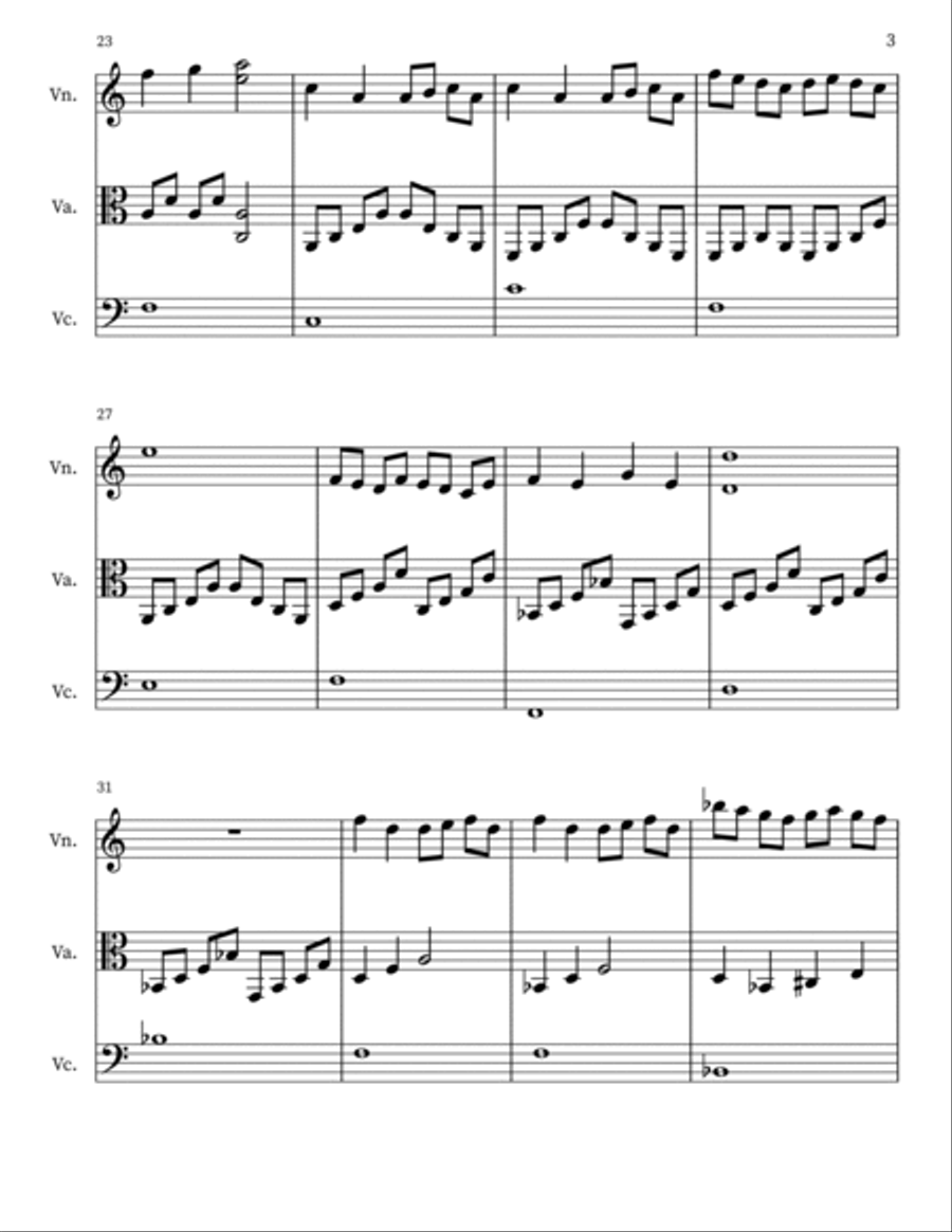 Battle of Bravellir String Trio String Trio scores gallery preview page 3