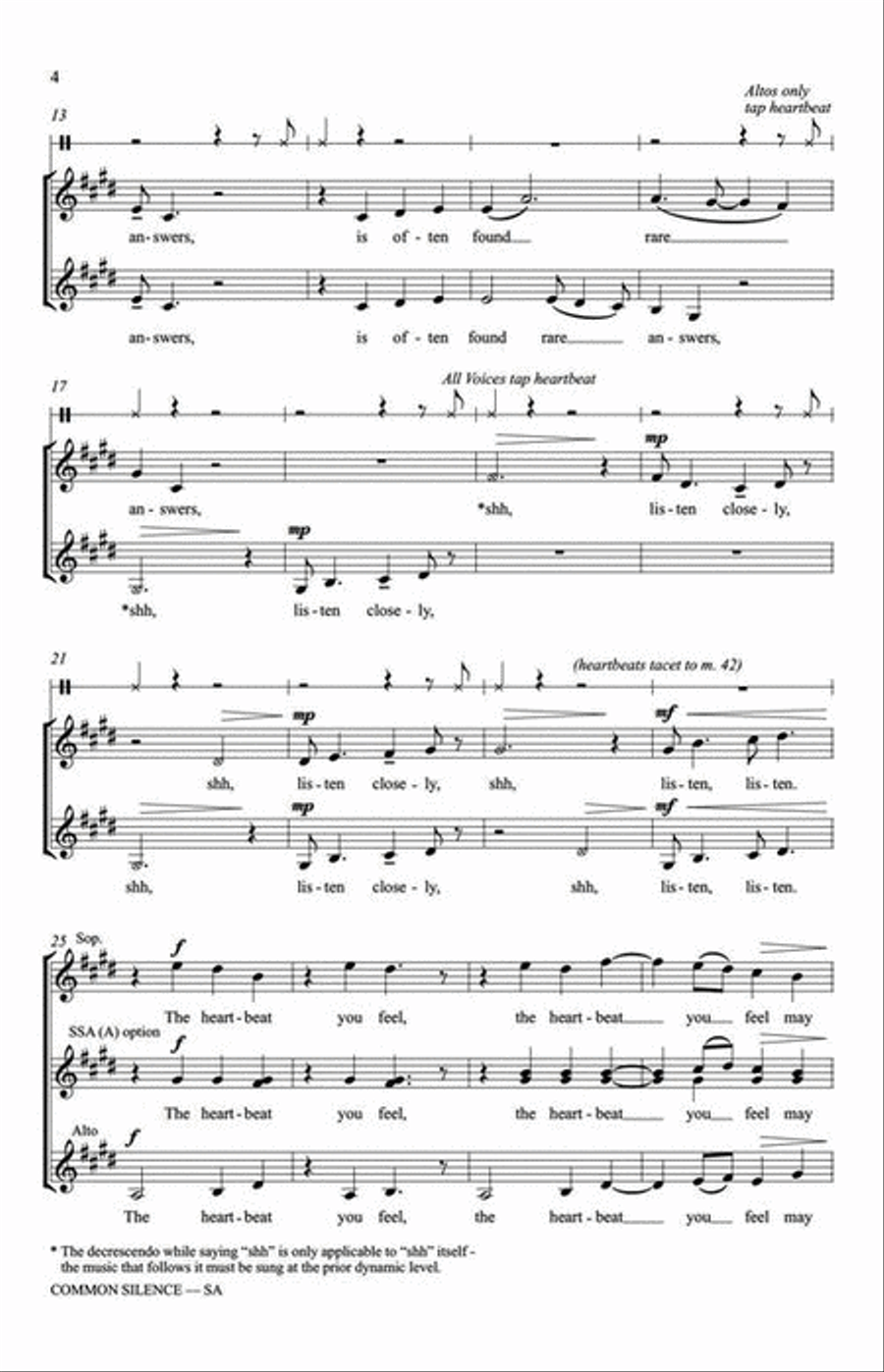 Common Silence SA scores gallery preview page 5