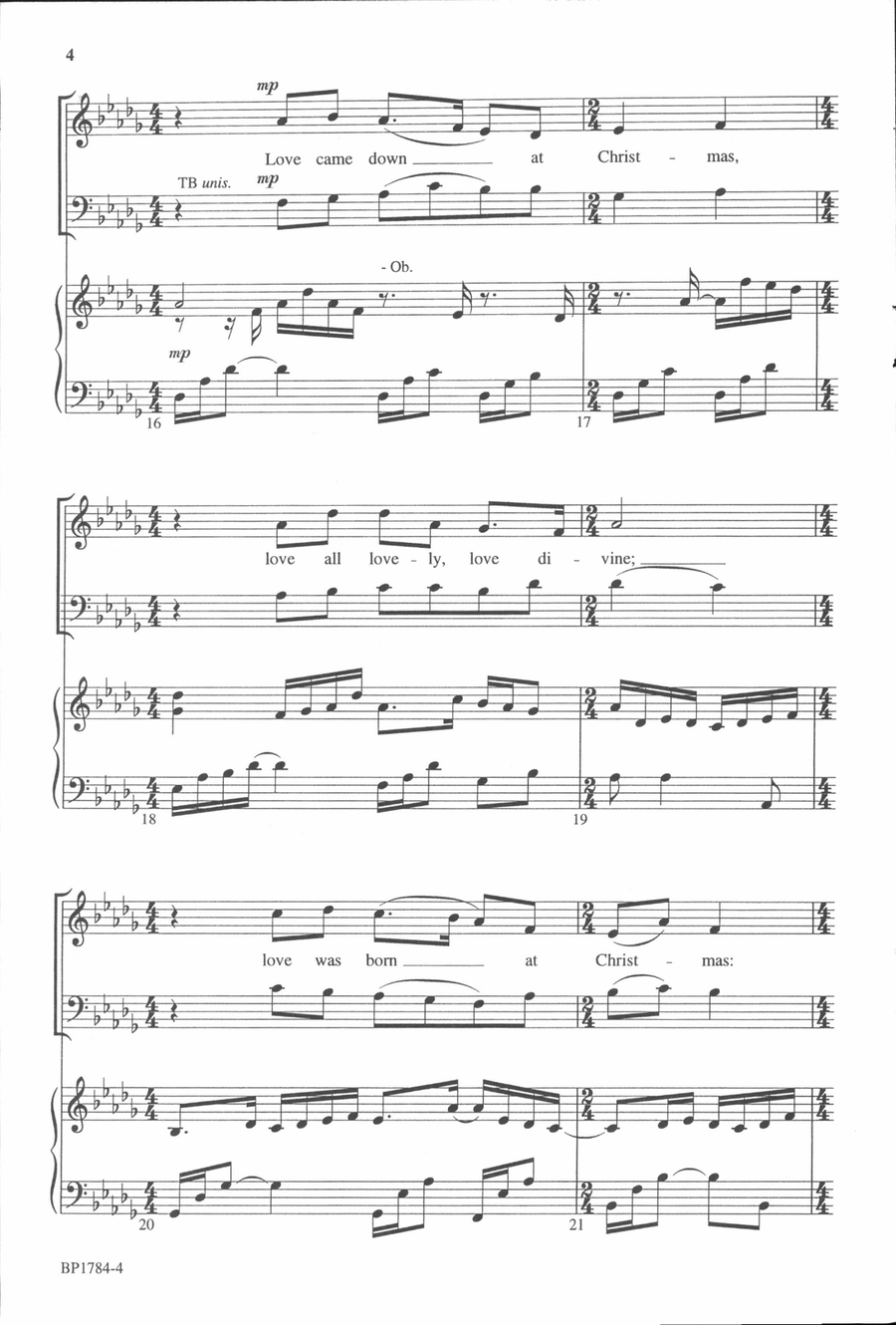 Love Came Down at Christmas 4-Part scores gallery preview page 4