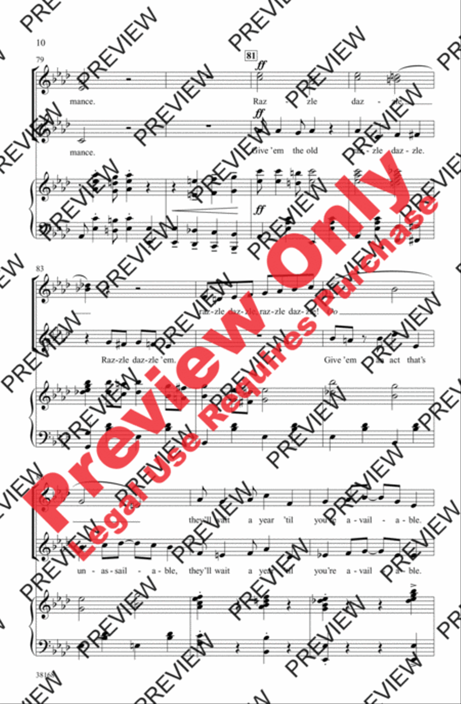 Razzle Dazzle Razzle Dazzle Women's Choir scores gallery preview page 10