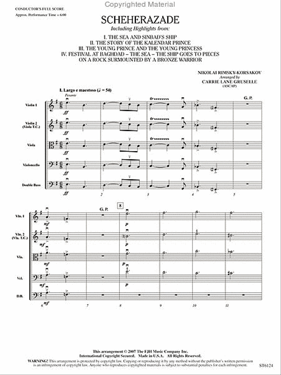 Scheherazade String Orchestra scores gallery preview page 2