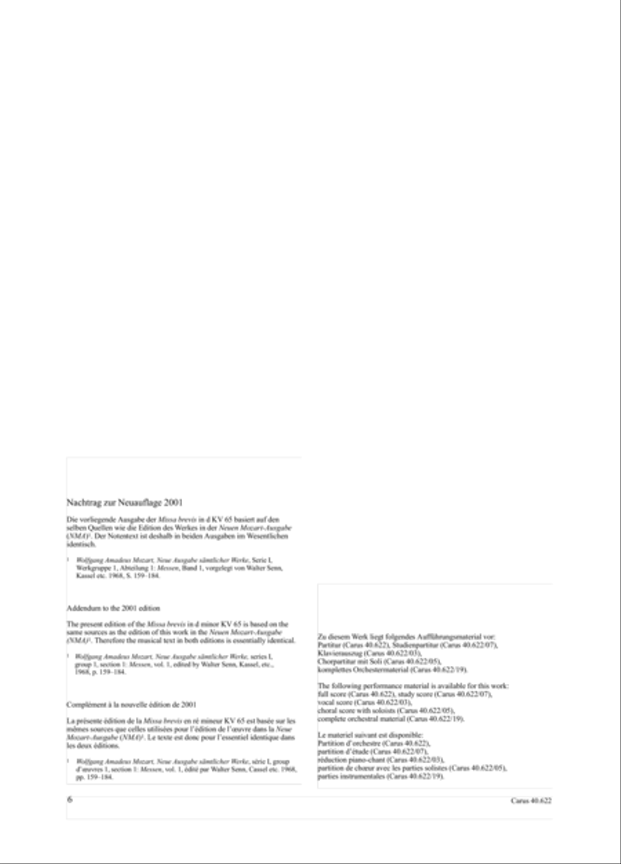 Missa brevis in D minor 4-Part scores gallery preview page 7
