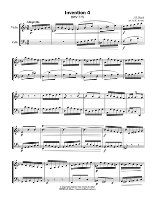 Invention No. 4, D Minor for violin and cello