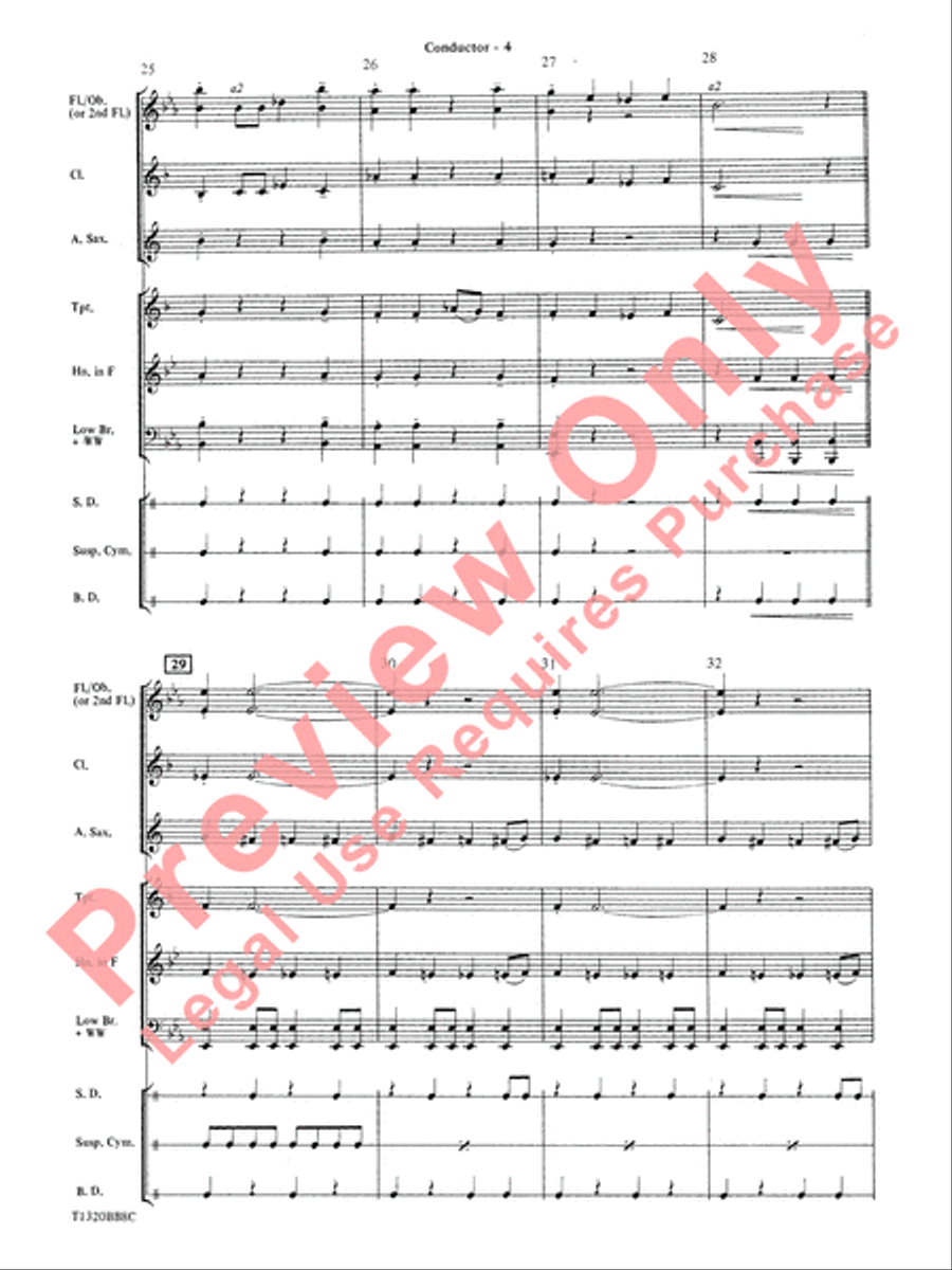 Batman Theme (from the Original TV Series) Concert Band scores gallery preview page 6