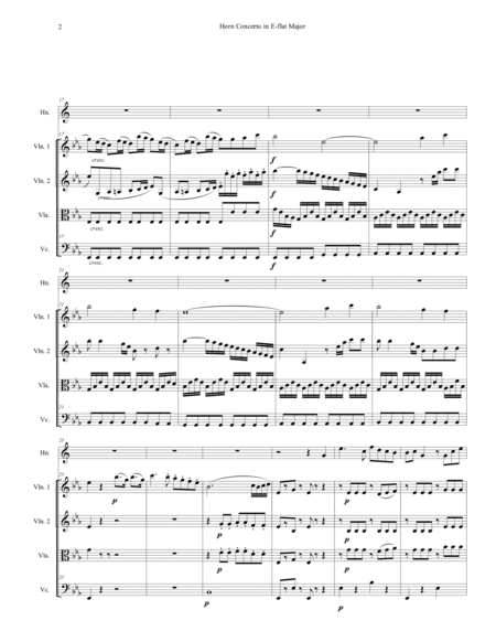 Mozart - Horn Concerto No. 3 Movement 1 - Horn & String Quartet image number null