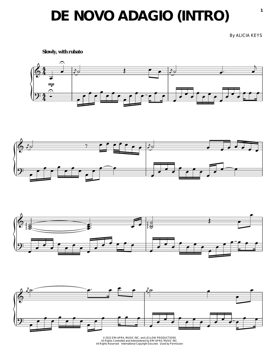 De Novo Adagio (Intro) Acoustic Guitar scores gallery preview page 1