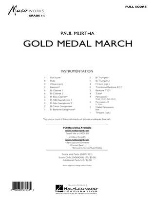 Book cover for Gold Medal March - Conductor Score (Full Score)