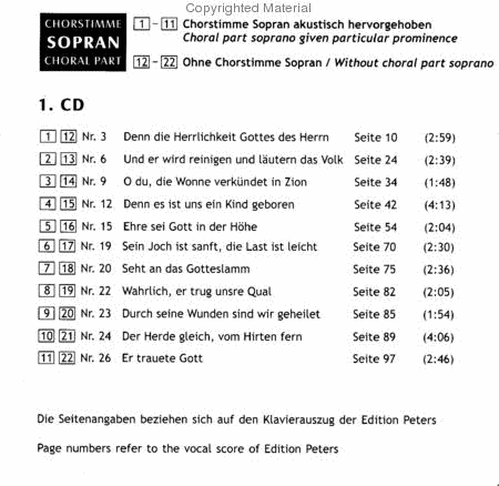 Messiah - Choral Singing CD (Soprano)