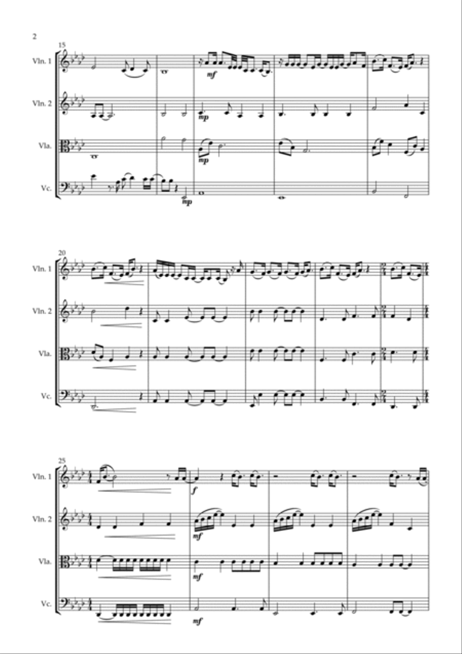 Never Enough String Quartet scores gallery preview page 2