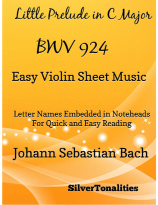 Little Prelude in C Major BWV 924 Easy Violin Sheet Music
