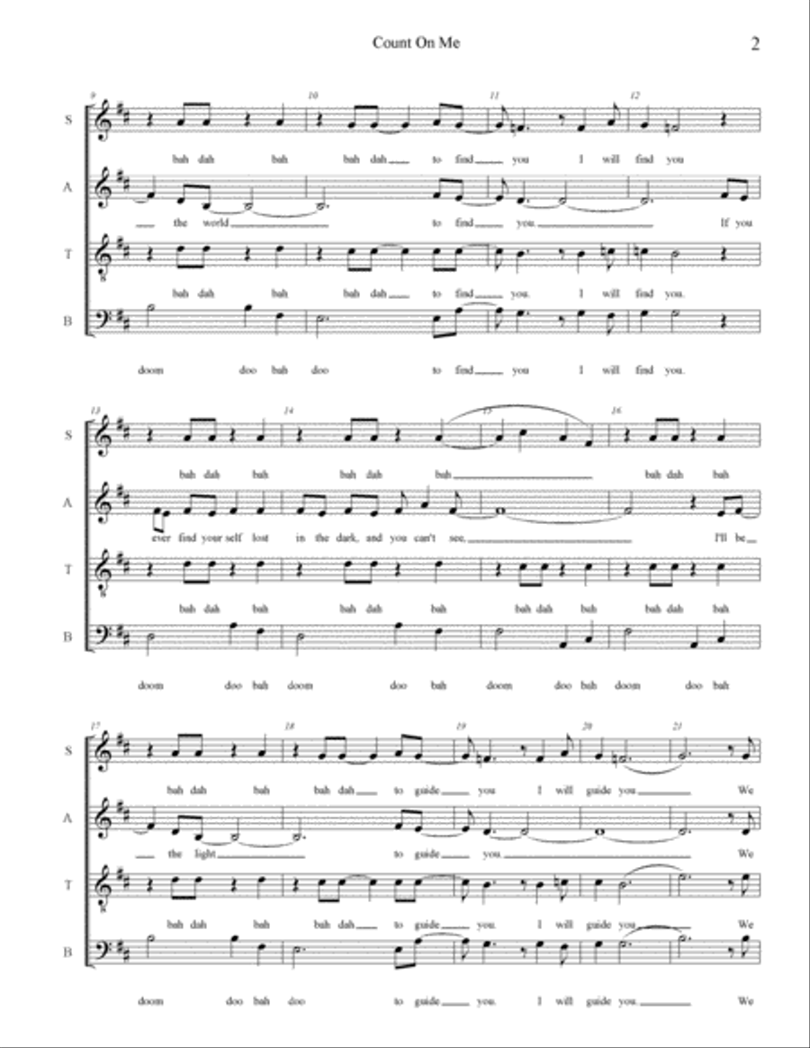 Blue Christmas Blue Christmas 4-Part scores gallery preview page 2