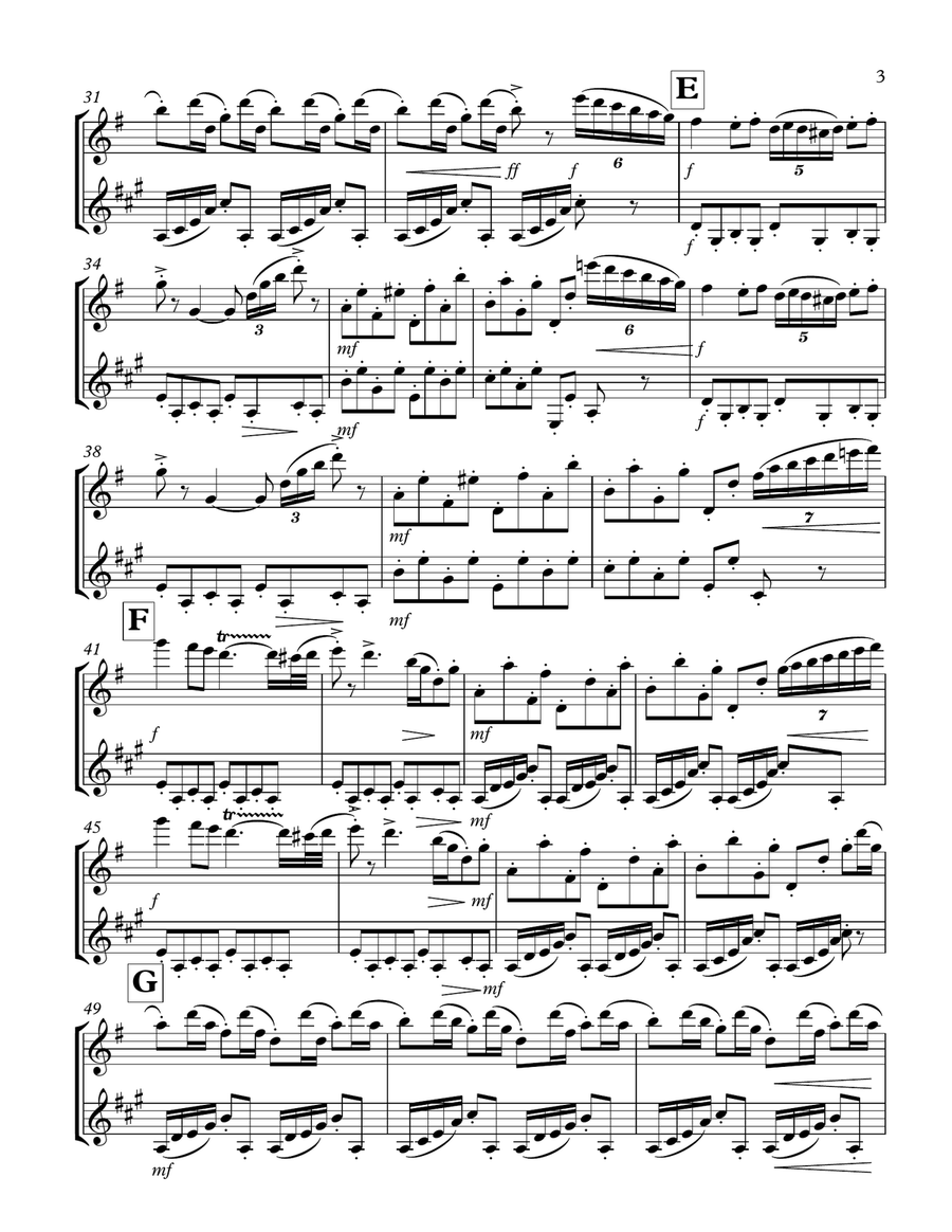 Chinese Dance (Nutcracker Suite): Flute & Clarinet Duet Woodwind Duet scores gallery preview page 3